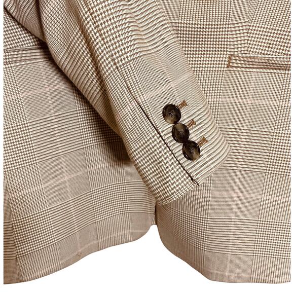 Banana Republic Classic Long & Lean Houndstooth Tailored Blazer Size 12 - Picture 4 of 12